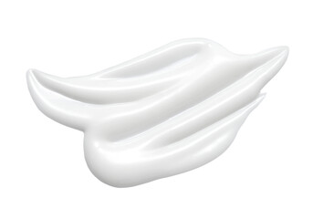 White cosmetic cream smear isolated on white	