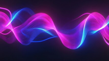 Obraz premium Abstract Neon Light Waves