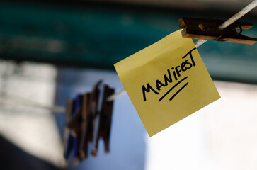 Motivational Word In A Yellow Square Paper Outdoor Composition