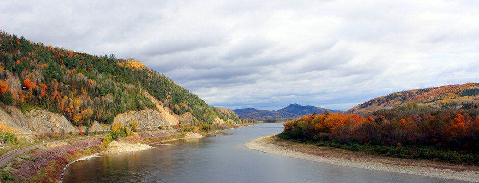 Matapedia River in fall with great colors