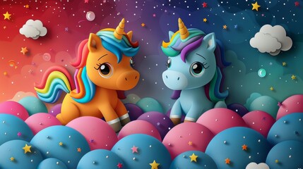 Naklejka premium Magical unicorn