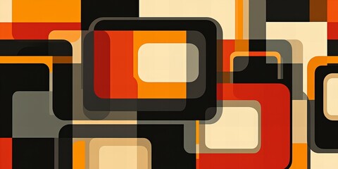 Abstract shape retro design with digital motif on colorful background creating a modern art texture new beautiful stock image illustration AI