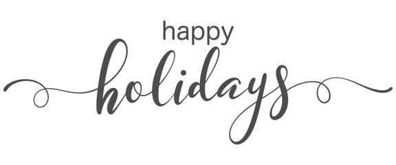 Happy holliday Hand drawn brush style modern calligraphy. Vector illustration of handwritten lettering. Vector eps