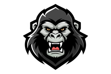 Vector tribal lion head, a scary monster mask illustration