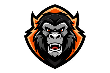 A scary vector illustration shows the devil's red wolf head as a tribal tattoo design