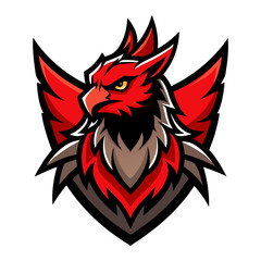 Vector black tattoo symbol illustration of a tribal winged heart with bird wing and flame design