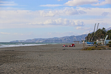 Playa Granada beach in Andalucia, Spain	