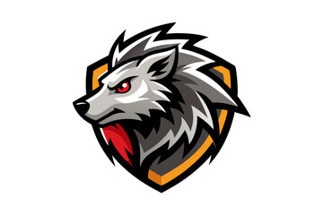 A wild eagle head mascot, a vector illustration of a bird, and a cartoon wolf head