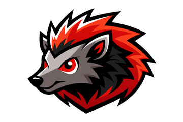 Red fox head and wolf head vector illustration, wild animal mascot design