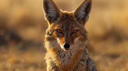 Coyote Portrait in Golden Light
