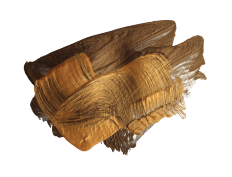 PNG Art oil, Acrylic brushstroke smear painting blot. Abstract relief texture gold, bronze, color stain stain isolated on transparent background.