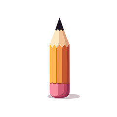 Colorful pencil vector illustration, creativity symbol with  