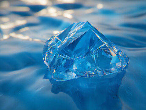 Icy Brilliance Revisited: Brilliant Blue Topaz on a Translucent Ice-Like Surface
