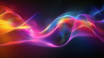 Naklejka premium Abstract Glowing Waves