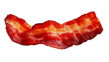 rasher of bacon isolated on white