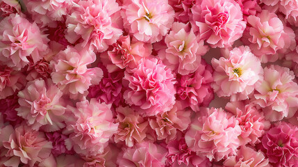 Abundant pink carnations in bloom - a stunning display of natural beauty