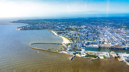 aerial view, loire atlantique, coastline, france, sea, ocean, atlantic, atlantic ocean © Olivier