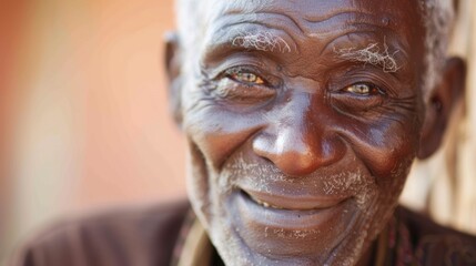 Fototapeta premium Smiling Elderly Man Portrait