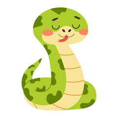 Fototapeta premium Snakes symbol of the New Year 2025. Vector illustration. 2