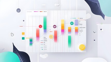 Sleek straightforward design of a Gantt chart organizer