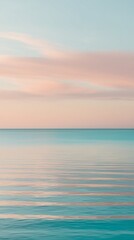 Obraz premium Serene Mirror-Like Waters Beneath Pastel Skies at Sunrise