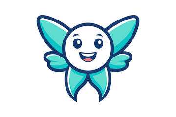 Whimsical butterfly cartoon joyfully flutters