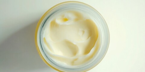 Detailed Shot of Cream Inside Open Jar