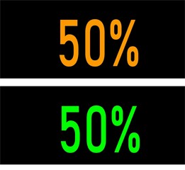 50 percent sale label, sign, or tag. Discount, promotion banner design element. Vector illustration.