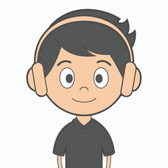 child with thumb up isolated