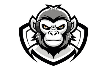 An angry lion head mascot, a vector illustration animal icon, merges with the silhouette of a spider crab, a unique design blending fierce nature with a sea creature