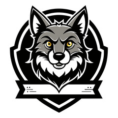 Wolf head mascot vector illustration with a wild and fierce design
