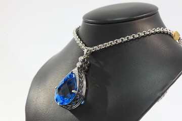 Blue stone necklace