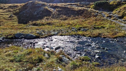 Rocky Mountains and Mountain stream
