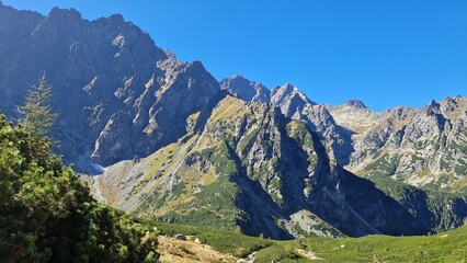 Rocky Mountains, clear sky.