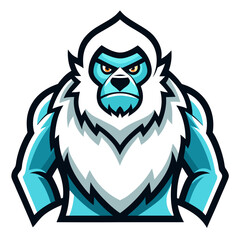 Powerful Yeti Mascot Logo Design Vector Illustration for Esports Teams, Gaming Brands, and More