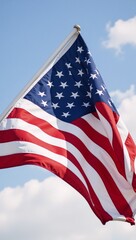 Obraz premium USA Flag Represents the American Nation with Stars Stripes Design