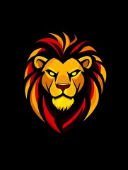 Obraz premium Cool Majestic Wildlife Lion Icon Logo Symbol