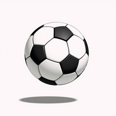 Obraz premium Clipart image Soccer ball moving against plain white backdrop