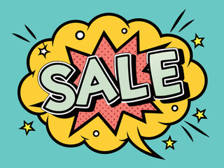 Comic effect line elements, featuring classic speech bubbles with word 