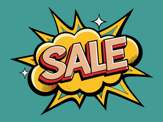 Comic effect line elements, featuring classic speech bubbles with word 