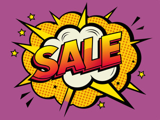 Comic effect line elements, featuring classic speech bubbles with word 