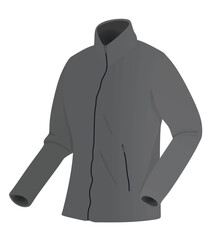 Grey  top blazer. vector illustration  © marijaobradovic