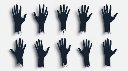 Obraz premium Black Hands Reaching Up