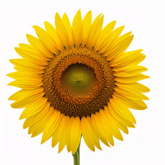 Fototapeta premium close up of yellow sunflower isolated on white background