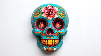Colorful Sugar Skull Decor.