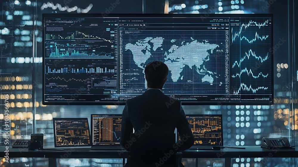 Leinwandbilder Exploring the future of ai in financial markets a vision of data-driven decision making and global connectivity