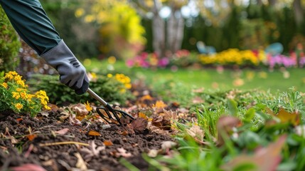 Fototapeta premium Gardening in Autumn