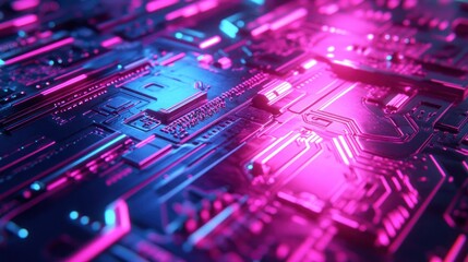 Obraz premium Neon Circuitry