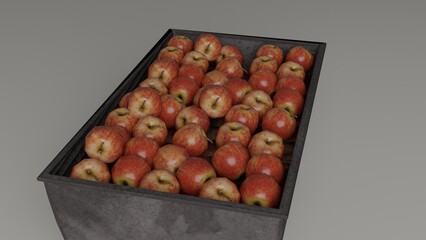 Fresh Apple in Crate