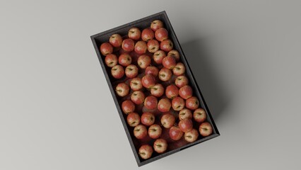Fresh Apple in Crate